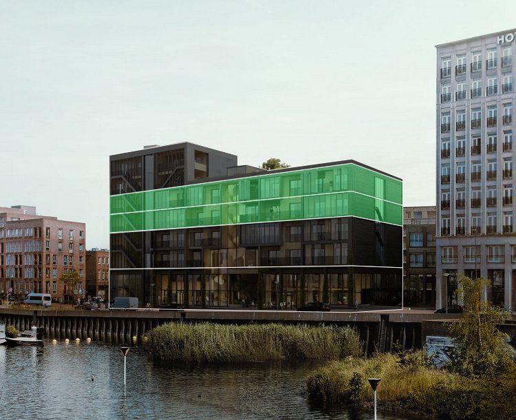 Het gebouw vanIJburg